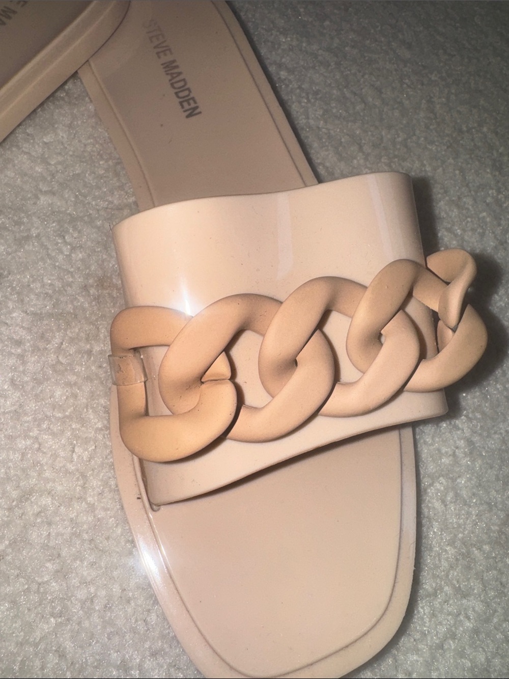 Steve Madden Blush Chain-Detail Slide Sandals - Picture 5 of 5